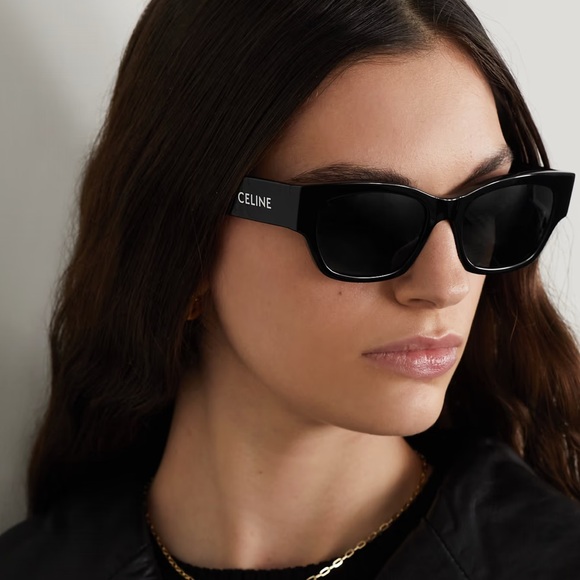CELINE MONOCHROMS 01 SUNGLASSES IN ACETATE BLACK - Picture 2 of 10